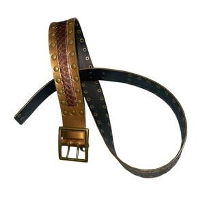 WCM Snake Italian Leather Wide Belt L45.5" W1.75" 38"-42"